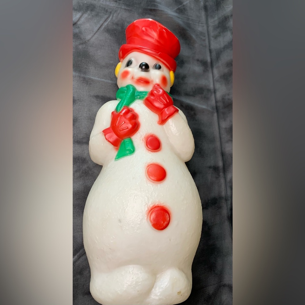 22" Blow Mold Snowman 1973 Carolina Enterprises
